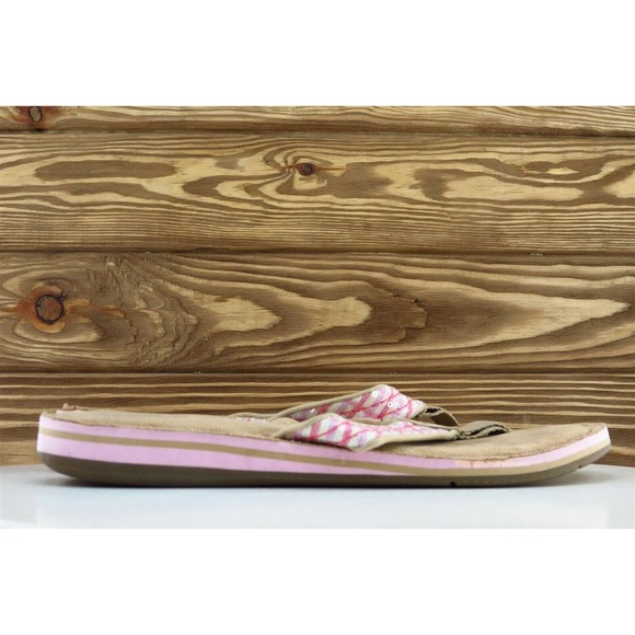 Sperry Top-Sider Sz 9 M Brown Flip Flop Fabric Women‎ Sandals - Picture 4 of 7